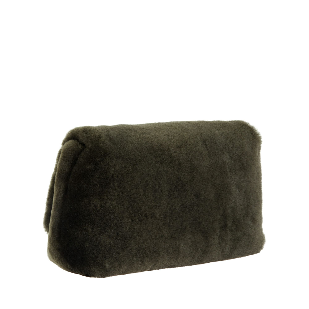 Crossbody Bag aus Lammfell in grün -EPONA- MINI